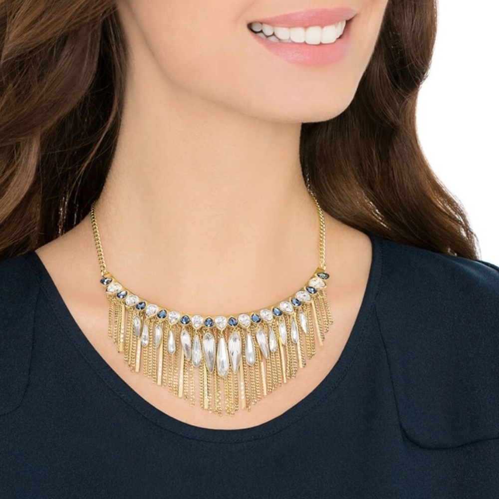 Swarovski 5260592 Women's Gipsy Clear & Blue Crystals Necklace